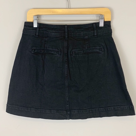 Madewell Black A-Line Denim Mini Skirt 4 - Picture 4 of 4